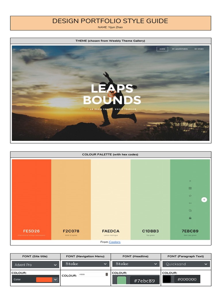 Yijun Zhao's Design Portfolio Guide | PDF