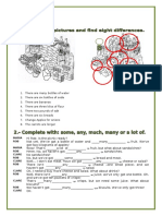 Food and Quantifiers Grammar Drills Picture Description Exercises Tests - 72945