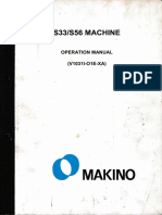 Makino S33-S56 Machine Operator Manual
