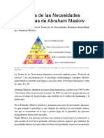 TEORIA DE LAS NECESIDADES  HUMANAS DE -  ABRANHAM MASLOW