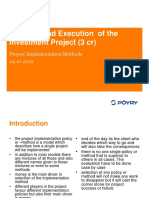 Planning and Execution of The Investment Project (3 CR)
