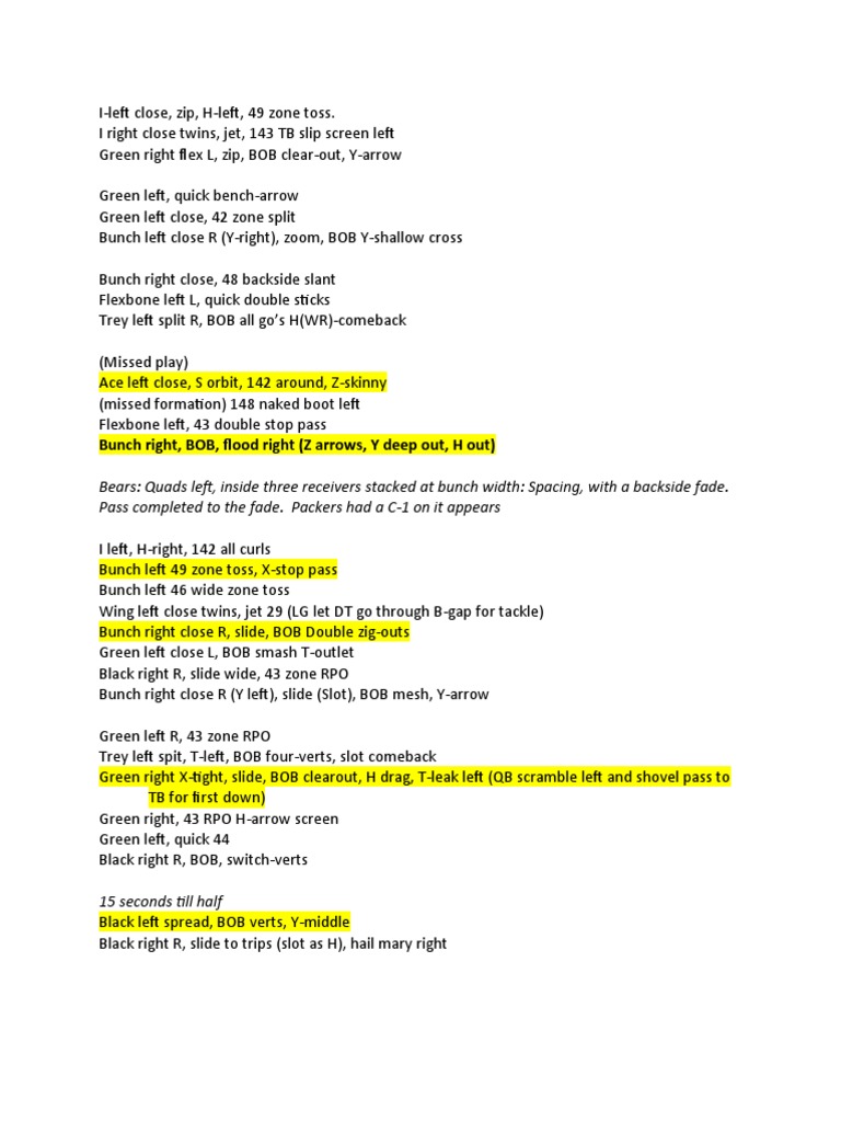 Football Playbook: Offensive Strategies | PDF | American Football ...