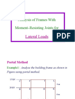 Analysis of Frames With Moment-Resisting Joints For: Lateral Loads