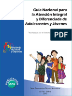 Guía Nacional para la Atención de Adolescentes y Jóvenes en Bolivia