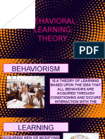 Behavioral Learning Theory