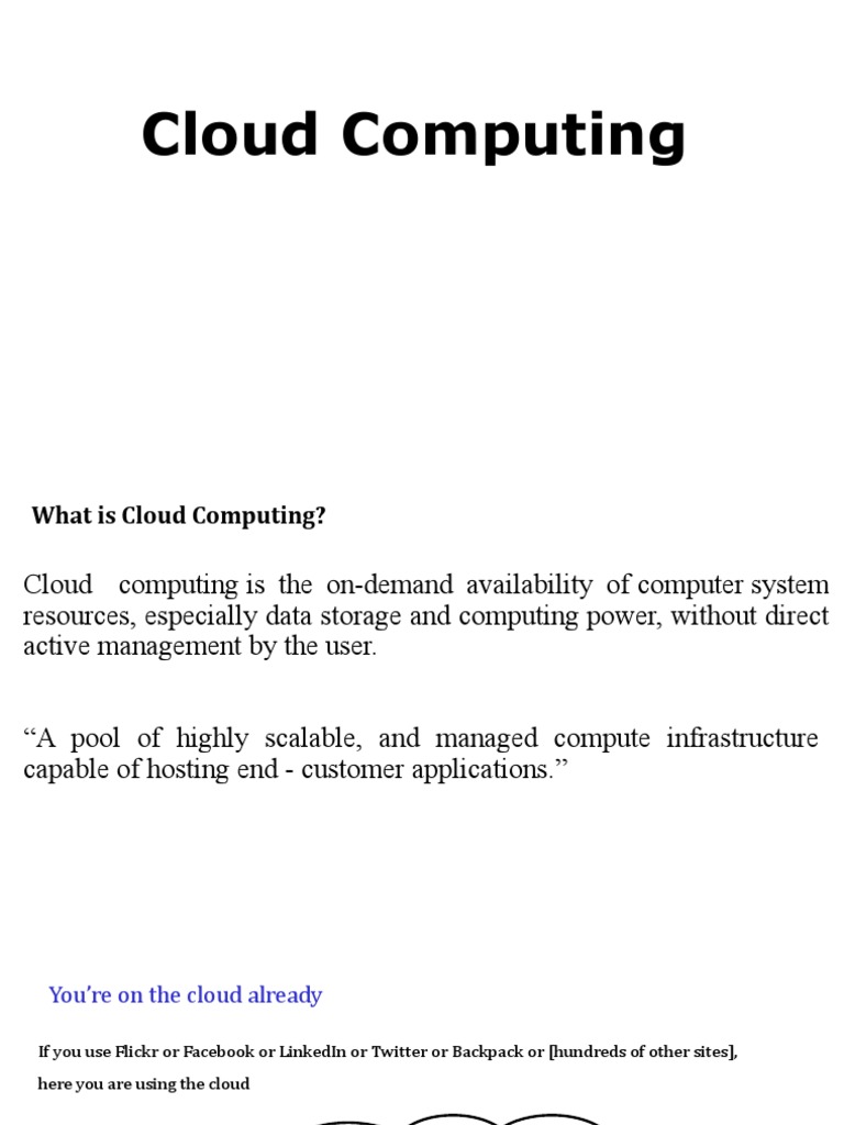 Lecture 4 and 5 | PDF | Platform As A Service | Cloud Computing
