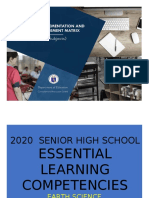 Earth Science Essential Learning Competencies 2020