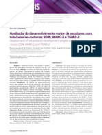 Avaliação do desenvolvimento motor de escolares com três baterias