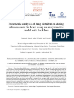 Análisis paramétrico de la distribución de droga durante infusiones en el cerebro con un modelo axisimétrico con reflujo