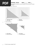 4.3/4.4 Scale Factor and Similarity - Review Name: - Class