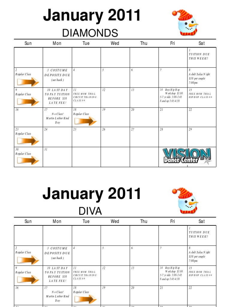 January Calendar | PDF