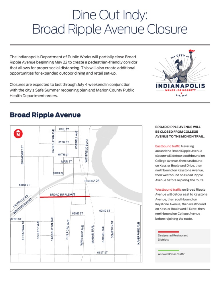 Broad Ripple Avenue Map PDF