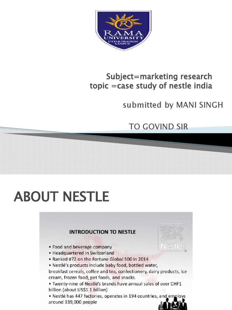 case study of nestle pdf
