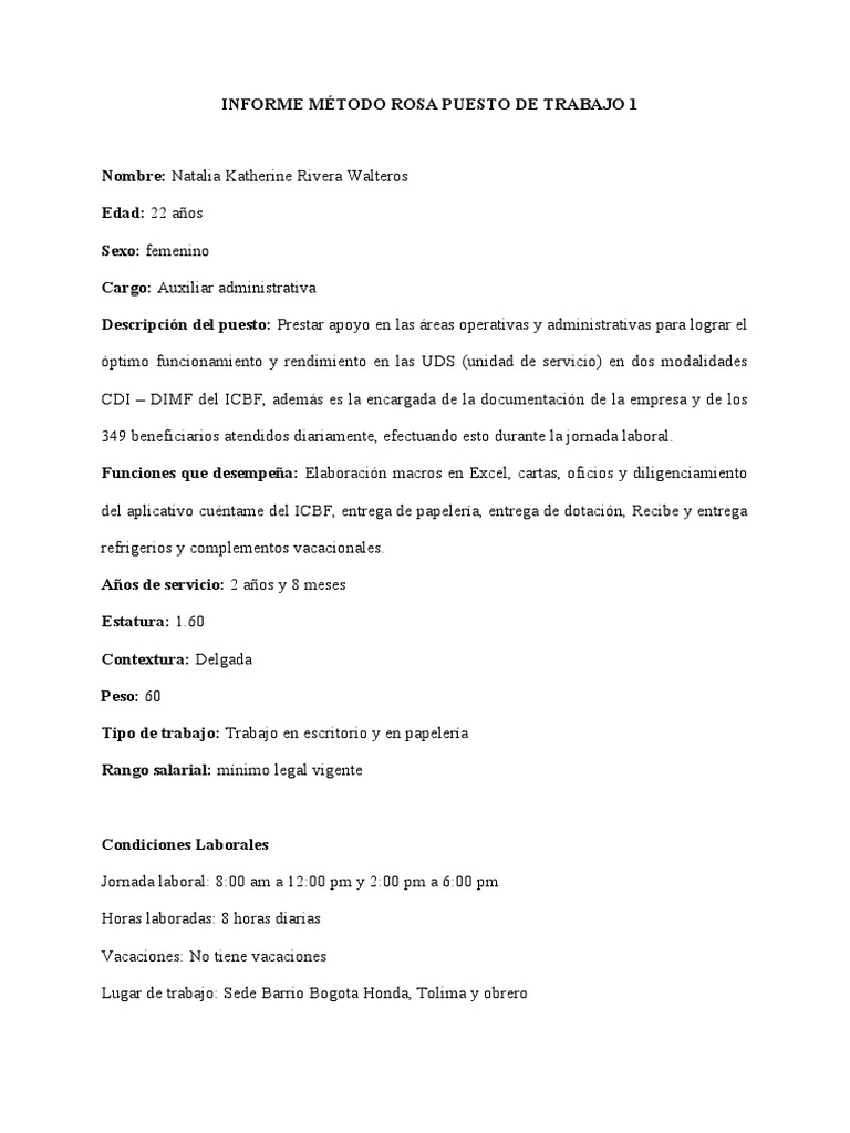 Metodo Rosa 1 | PDF | Lugar de trabajo | Comunicación humana