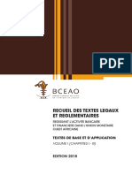 Recueil Des Textes Légaux Et Réglementaires Régissant L'activité Bancaire Et Financière Dans l'UMOA, Vol. I, Éd. 2018 PDF