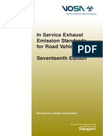 In Service Exhaust Emission Standards For Road Vehicles Seventeenth Edition