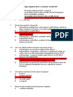 Teste Leziuni Degenerative Vertebrale