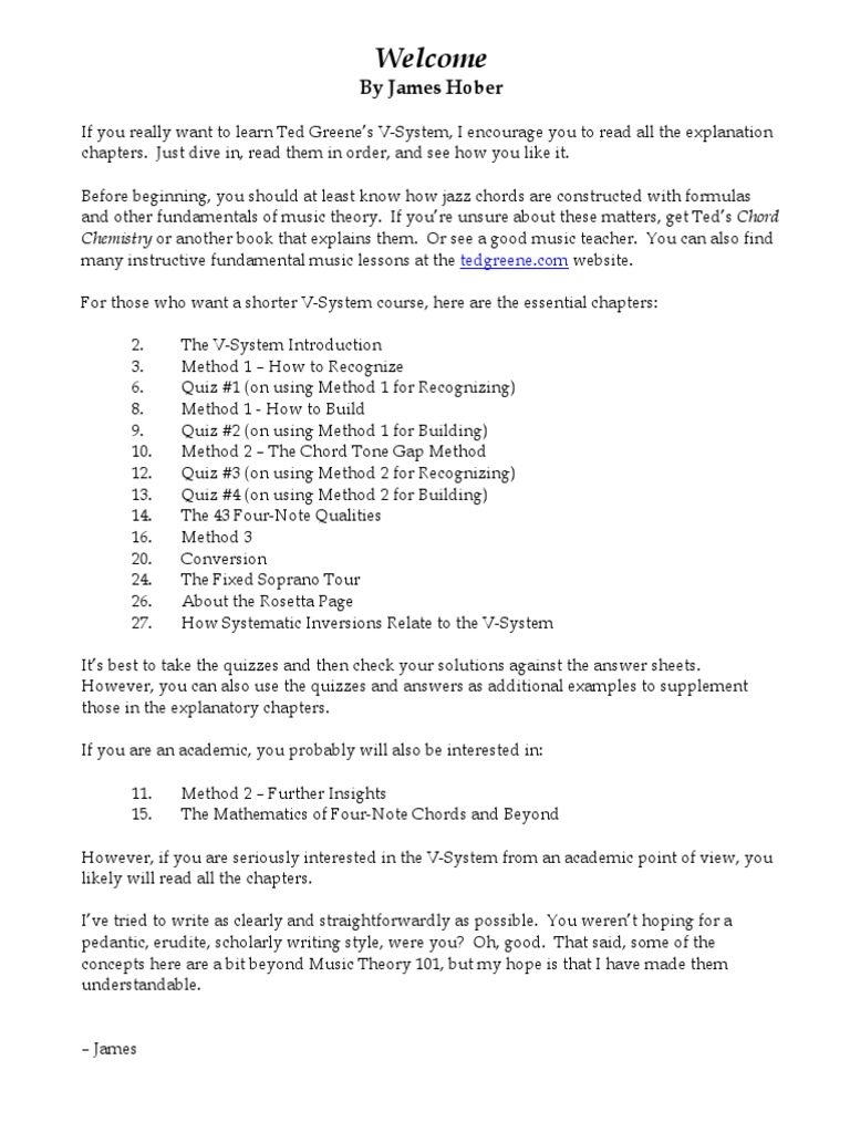 Mastering Ted Greene's V-System Guide | PDF | Language Arts & Discipline