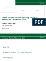 Latex Beamer Theme Following Aiming To Incorporate The Best of L Tex