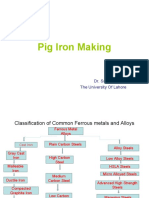 Pig Iron Making: Dr. Saleem Shuja The University of Lahore