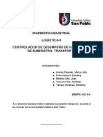 Controlador de Desempeño de Una Cadena de Suministro-Transporte PDF