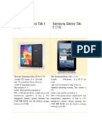 Samsung Galaxy Tab 4 (7.0) Samsung Galaxy Tab 2 (7.0)