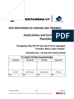 KSO Pertamina EP-Saran GSS Trembul HSE Plan