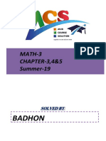 Math-3 Chapter 3,4&5 Summer-19 Acs - Badhon PDF