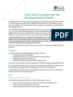 Guidance On Cloth Face Coverings From The Washington State Department of Health