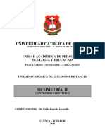 Universidad Católica de Cuenca: Sicometría II