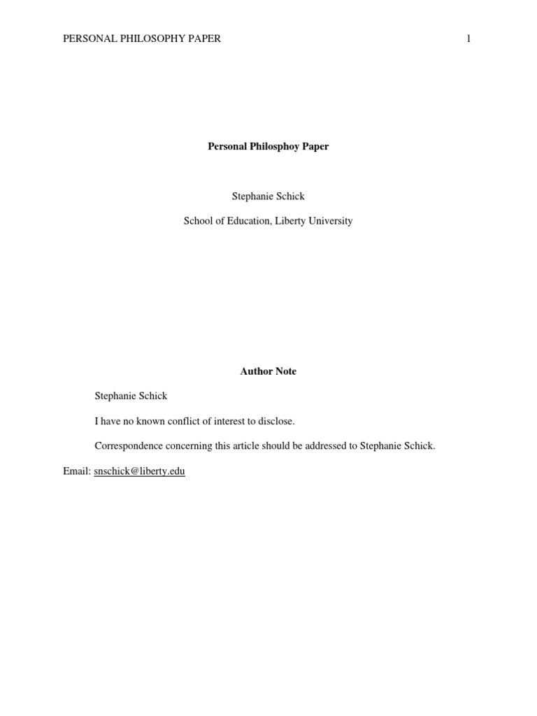 Educ 630 - Personal Philosophy Paper | PDF | Educational Assessment ...