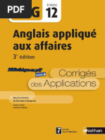 Nathan - DCG UE 12 - Anglais Appliqué Aux Affaires - Manuel & Applications - 3e Édition 2016 - Corrigés PDF