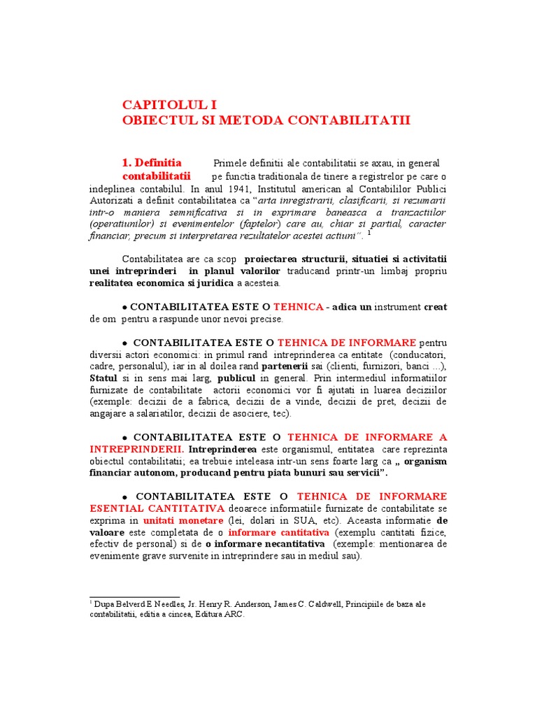 Contabilitate Curs 1-2 | PDF