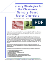 Sensory-Based Motor Disorders: Sensory Strategies For The Classroom