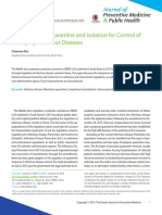 Legal Issues in Quarantine and Isolation For Control of Emerging Infectious Diseases