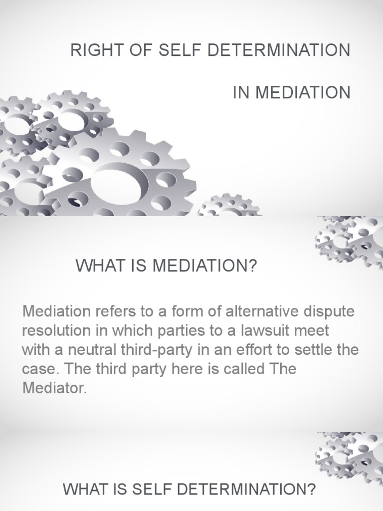 Right of Self Determination | PDF | Mediation | Self Determination