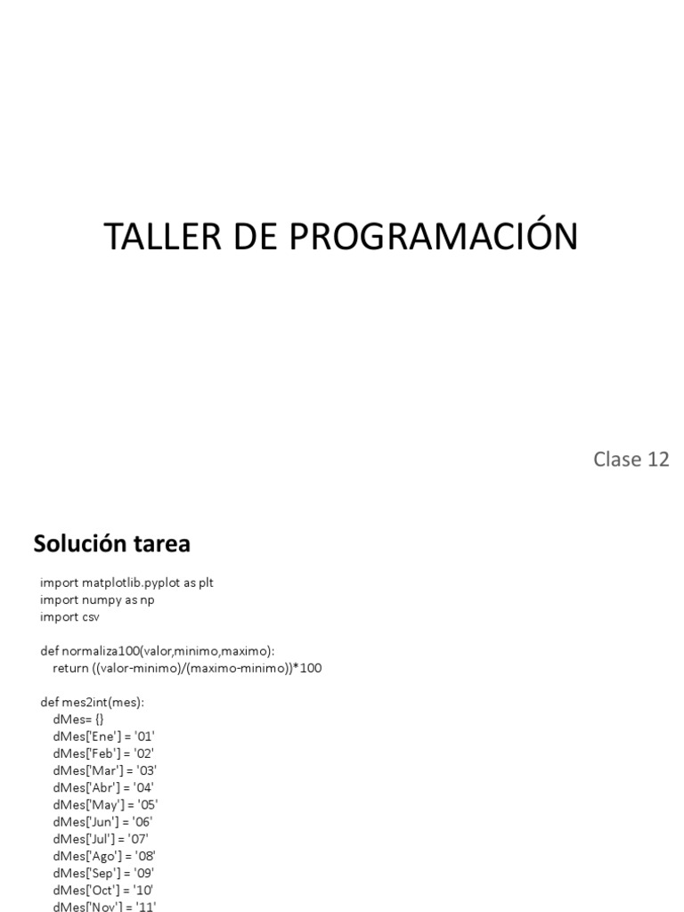 Taller de Programación: Clase 12 | PDF | Teaching Methods & Materials ...