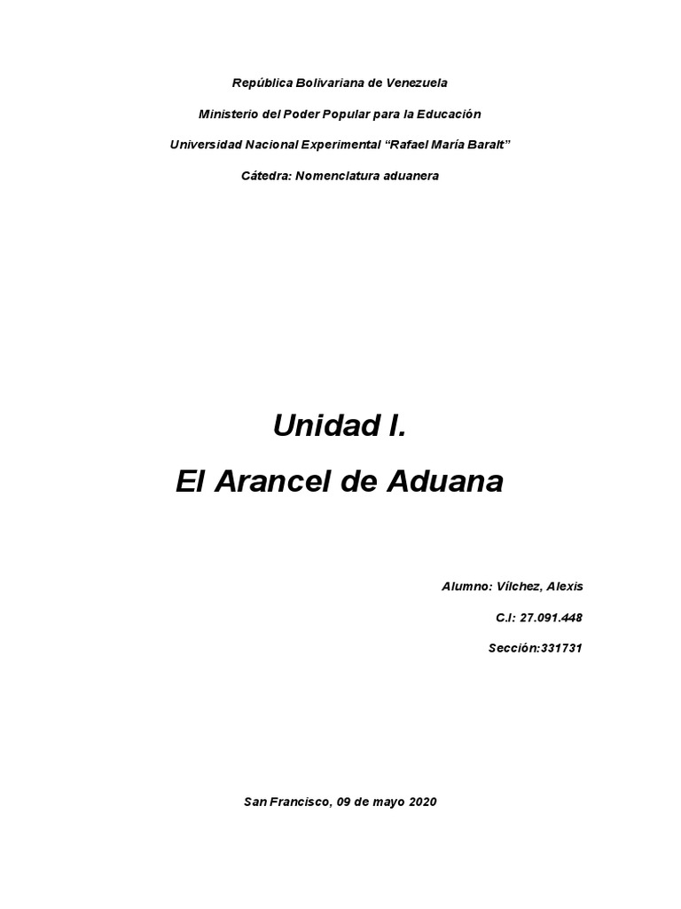 Nomenclatura y Aranceles de Aduanas en Venezuela | PDF | aduana | Arancel