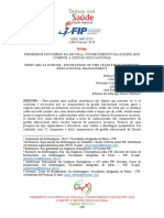 ARTIGO - PRIMEIROS SOCORROS NA ESCOLA - CONHECIMENTO DA EQUIPE QUE COMPOE A GE.pdf