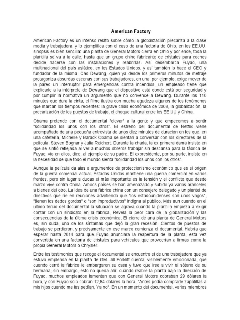 Resumen American Factory PDF - 1722448784