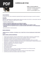 Curriculum Vitae: Abdul Samad Makrani