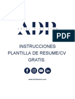 Instrucciones Plantilla de Resume CV Gratis 2 PDF