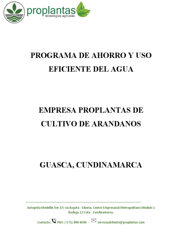 Programa de Ahorro y Uso Eficiente Del Agua | PDF | Bogotá | Agua