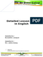 Detailed Lesson Plan in English: Submitted by