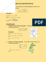 Teoría de exponentes II: Propiedades y ejercicios