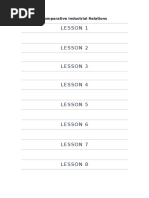 Lesson 1: Comparative Industrial Relations