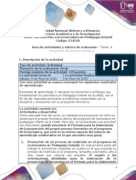 Guia de actividades y Rúbrica de evaluación Tarea 4 - Proyección del proceso formativo