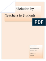 Ethical Violation by Teachers To Students