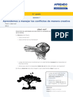 Aprendemos A Manejar Los Conflictos de Manera Creativa: 3. Grado