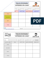 Hoja de Actividades "Aprendo en Casa"-M1 Word